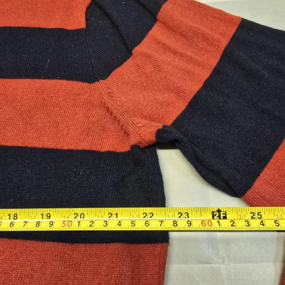 J Crew Cashmere Blend Sweater XL  Men Striped V‎ Neck
